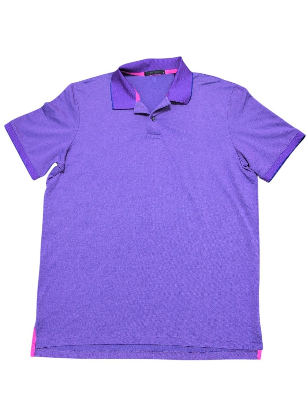 Greyson Performance Polo Purple Men's Size Large Pima Cotton Blend